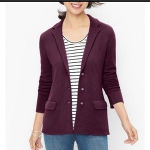 Talbots merino wool sweater blazer